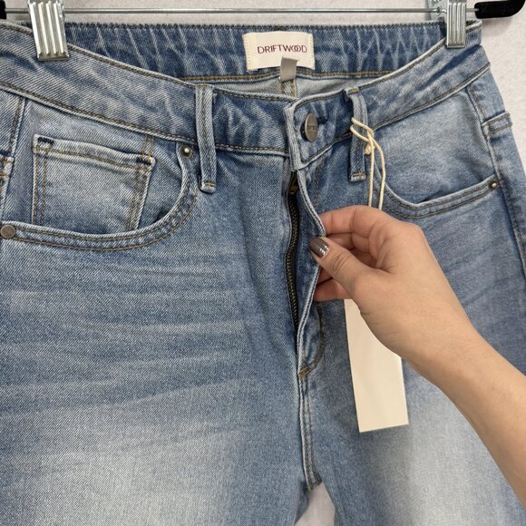 Driftwood Jeans Womens 25x29 Light Wash Stella High Rise Straight Leg Denim - Picture 6 of 10